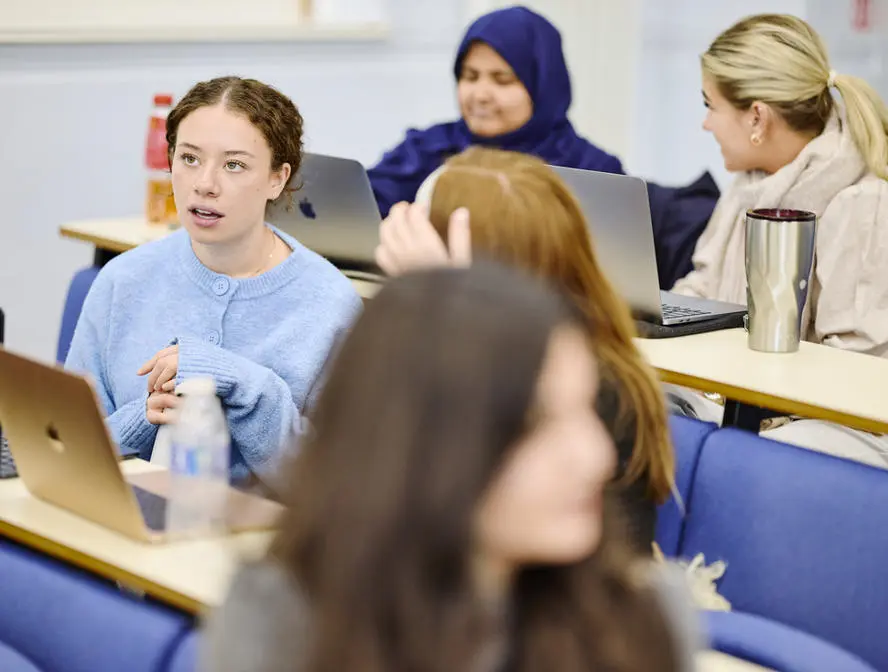 Students in a lecture theatre